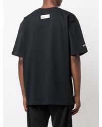 T-shirt à col rond imprimé noir Heron Preston