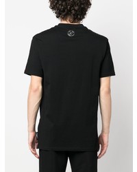 T-shirt à col rond imprimé noir Plein Sport