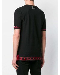 T-shirt à col rond imprimé noir Philipp Plein