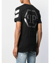 T-shirt à col rond imprimé noir Philipp Plein