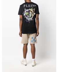 T-shirt à col rond imprimé noir Philipp Plein