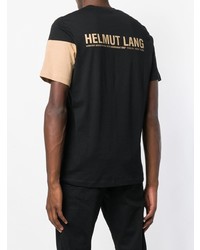 T-shirt à col rond imprimé noir Helmut Lang