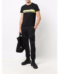 T-shirt à col rond imprimé noir Balmain