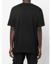 T-shirt à col rond imprimé noir Stussy