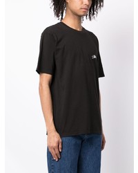 T-shirt à col rond imprimé noir Stussy