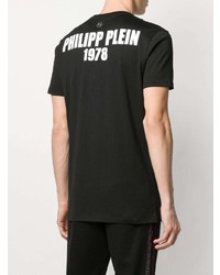 T-shirt à col rond imprimé noir Philipp Plein