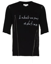 T-shirt à col rond imprimé noir Sulvam