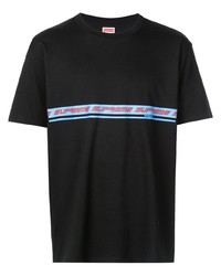 T-shirt à col rond imprimé noir Supreme