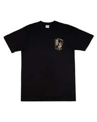 T-shirt à col rond imprimé noir Supreme