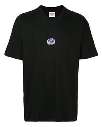 T-shirt à col rond imprimé noir Supreme