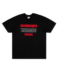 T-shirt à col rond imprimé noir Supreme