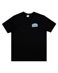 T-shirt à col rond imprimé noir Supreme