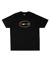 T-shirt à col rond imprimé noir Supreme