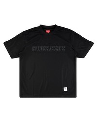 T-shirt à col rond imprimé noir Supreme