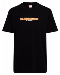 T-shirt à col rond imprimé noir Supreme