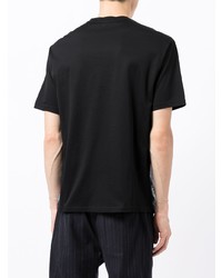 T-shirt à col rond imprimé noir Emporio Armani