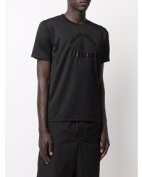 T-shirt à col rond imprimé noir Black Comme Des Garçons