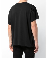 T-shirt à col rond imprimé noir Amiri