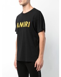 T-shirt à col rond imprimé noir Amiri