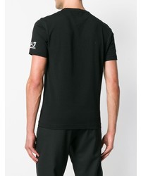 T-shirt à col rond imprimé noir Ea7 Emporio Armani