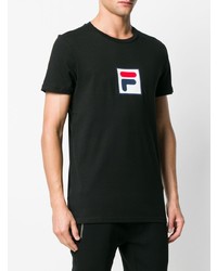 T-shirt à col rond imprimé noir Fila