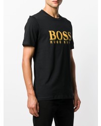 T-shirt à col rond imprimé noir BOSS HUGO BOSS