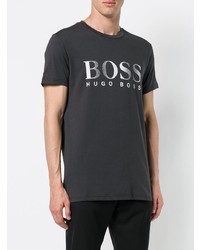 T-shirt à col rond imprimé noir BOSS HUGO BOSS