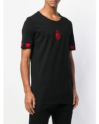 T-shirt à col rond imprimé noir Philipp Plein