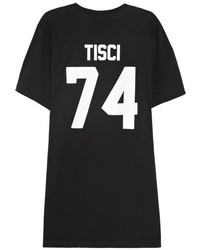 T-shirt à col rond imprimé noir