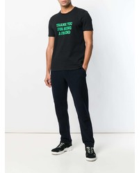 T-shirt à col rond imprimé noir AMI Alexandre Mattiussi