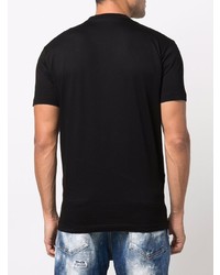 T-shirt à col rond imprimé noir DSQUARED2