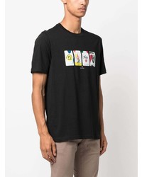 T-shirt à col rond imprimé noir PS Paul Smith