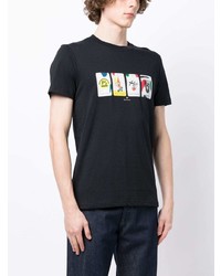 T-shirt à col rond imprimé noir PS Paul Smith