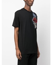 T-shirt à col rond imprimé noir Philipp Plein