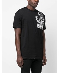 T-shirt à col rond imprimé noir Philipp Plein