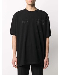 T-shirt à col rond imprimé noir Off-White