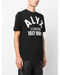 T-shirt à col rond imprimé noir 1017 Alyx 9Sm