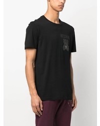 T-shirt à col rond imprimé noir Moschino