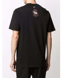 T-shirt à col rond imprimé noir Philipp Plein