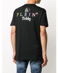 T-shirt à col rond imprimé noir Philipp Plein