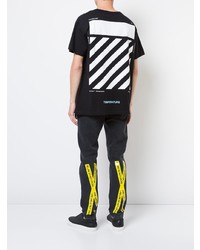 T-shirt à col rond imprimé noir Off-White