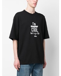 T-shirt à col rond imprimé noir 032c