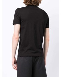 T-shirt à col rond imprimé noir Ea7 Emporio Armani