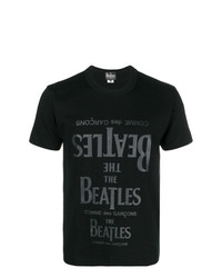 T-shirt à col rond imprimé noir The Beatles X Comme Des Garçons