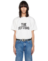 T-shirt à col rond imprimé noir The Letters