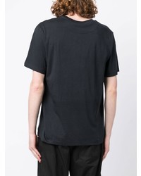 T-shirt à col rond imprimé noir Camilla