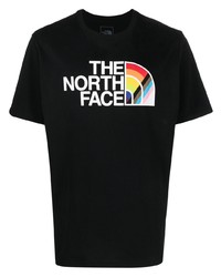 T-shirt à col rond imprimé noir The North Face
