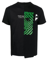 T-shirt à col rond imprimé noir The Salvages