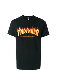 T-shirt à col rond imprimé noir Thrasher