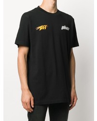 T-shirt à col rond imprimé noir Off-White